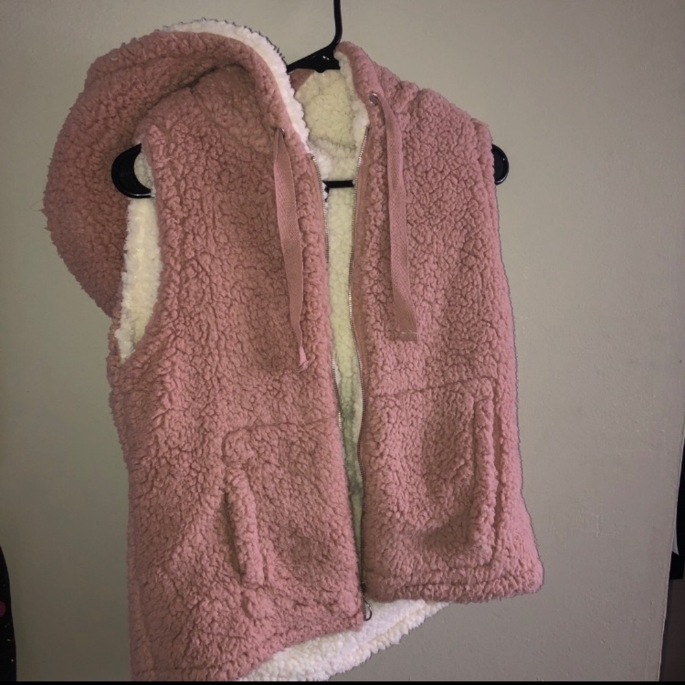 Pink Teddy Bear material vest
